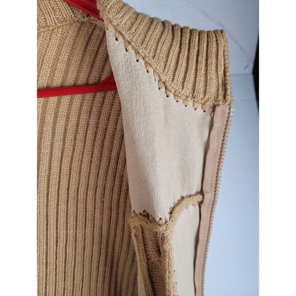 DESIGNERS STUDIO ORIGINALS Beautiful Tan Suede Leather Vest Size XL - Picture 5 of 7